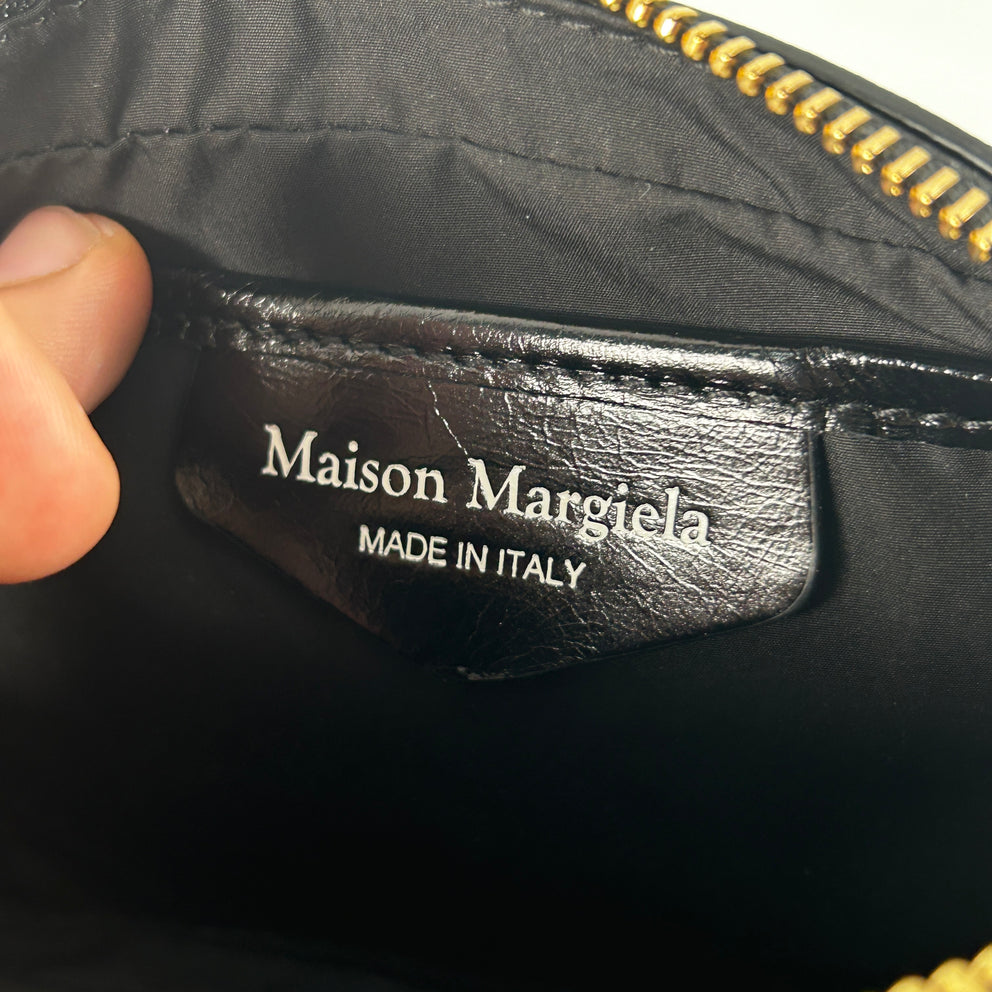Maison Margiela Black 'Glam Slam' Patent Leather Bag