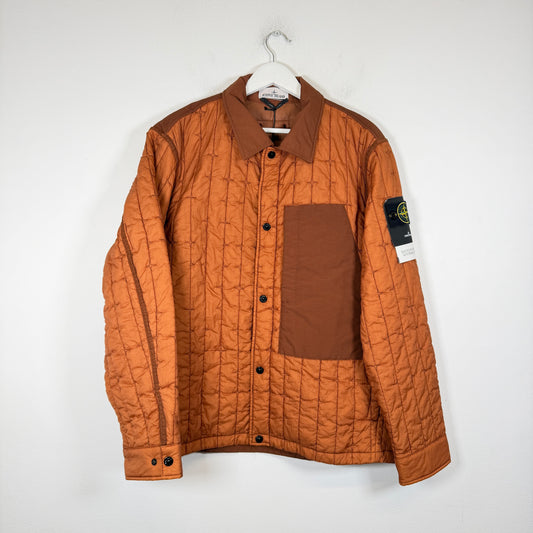 Stone Island Burnt Orange Quilted Nylon Stella Jacket Size L