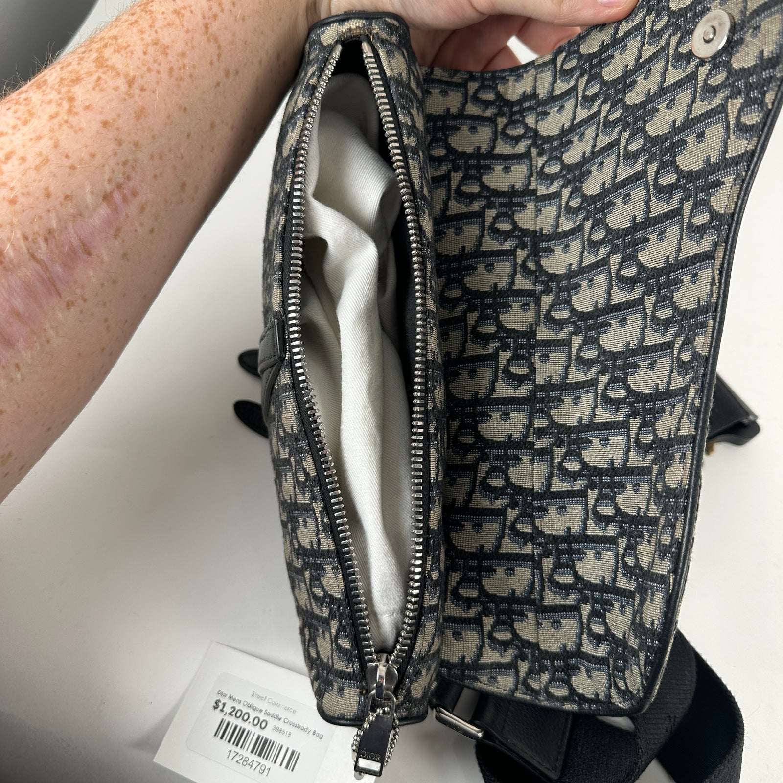 Dior Mens Oblique Saddle Crossbody Bag