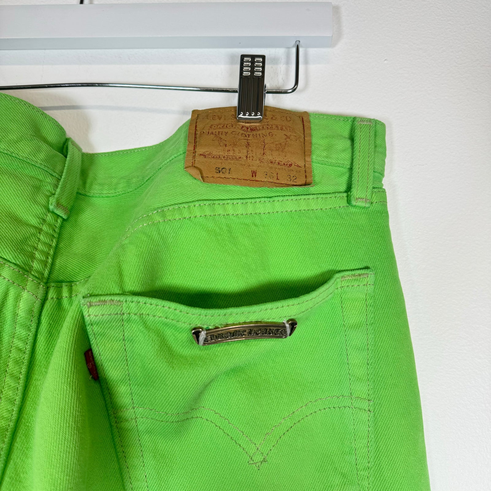 Chrome Hearts Matty Boy Green Patch Jeans Size 34