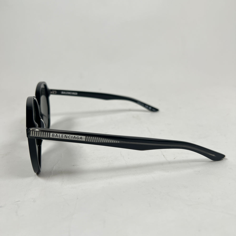Balenciaga Black Geometric Sunglasses
