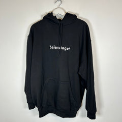 Balenciaga Black Copyright Logo Hoodie Size M