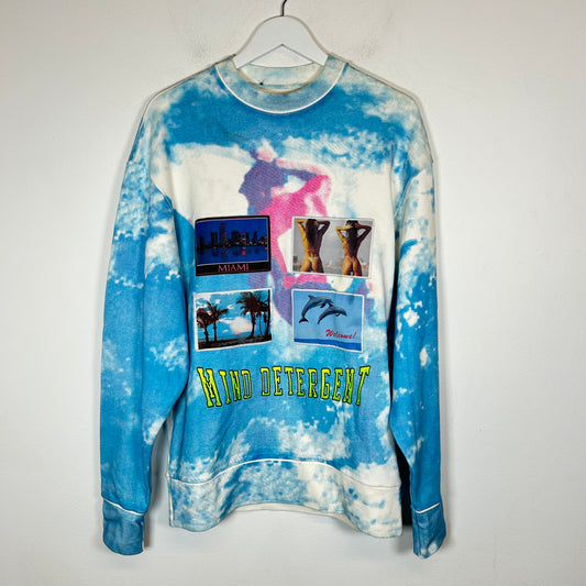 Alexander Wang Tie-Dye Postcard Mind Detergent Sweatshirt Size XL