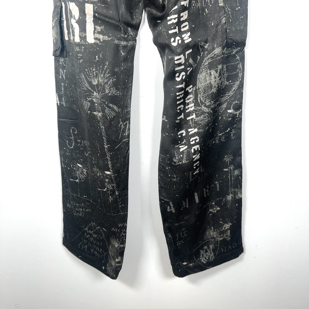 Amiri Army Stencil Silk Pants