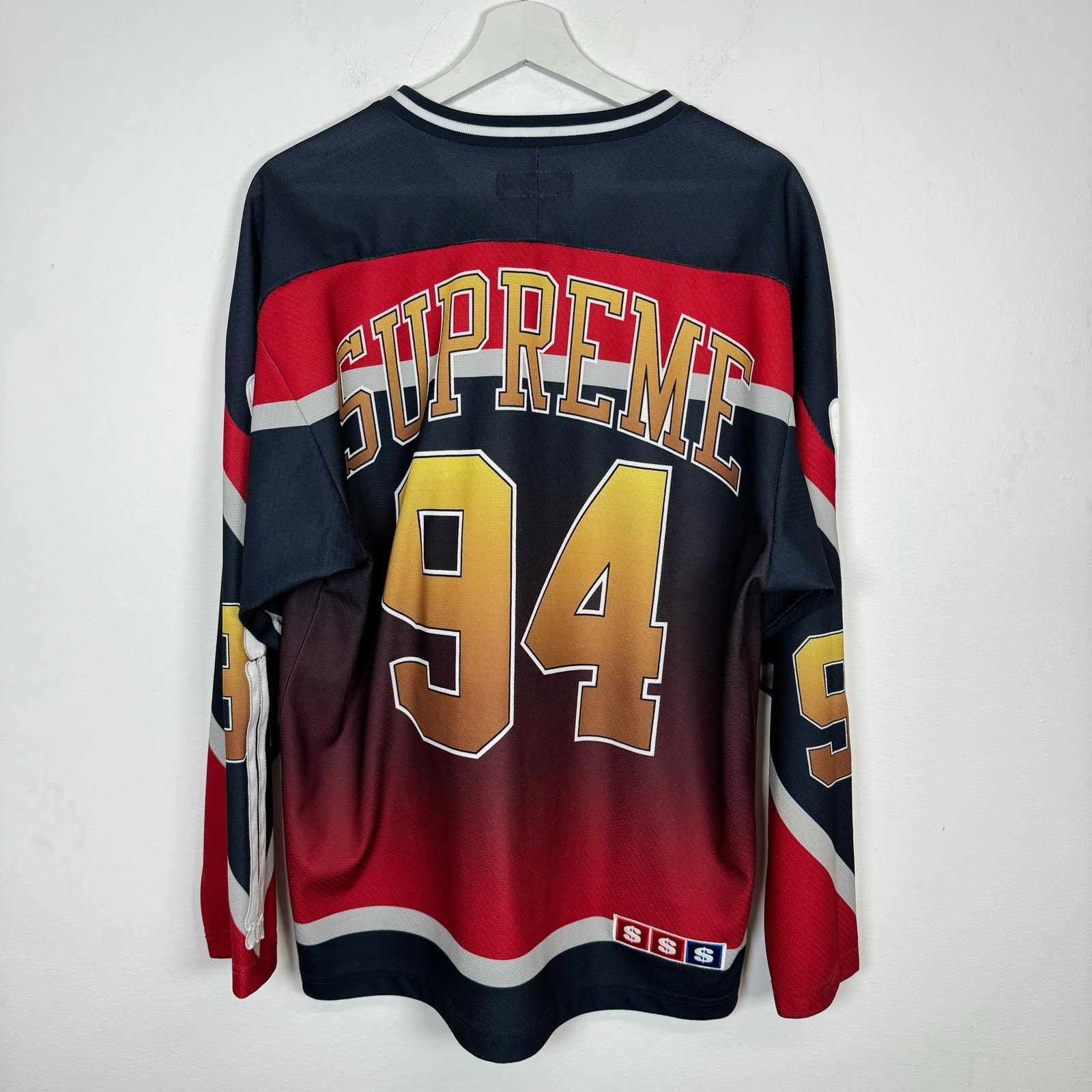 Supreme Red/Navy Bones Hockey Jersey Size S