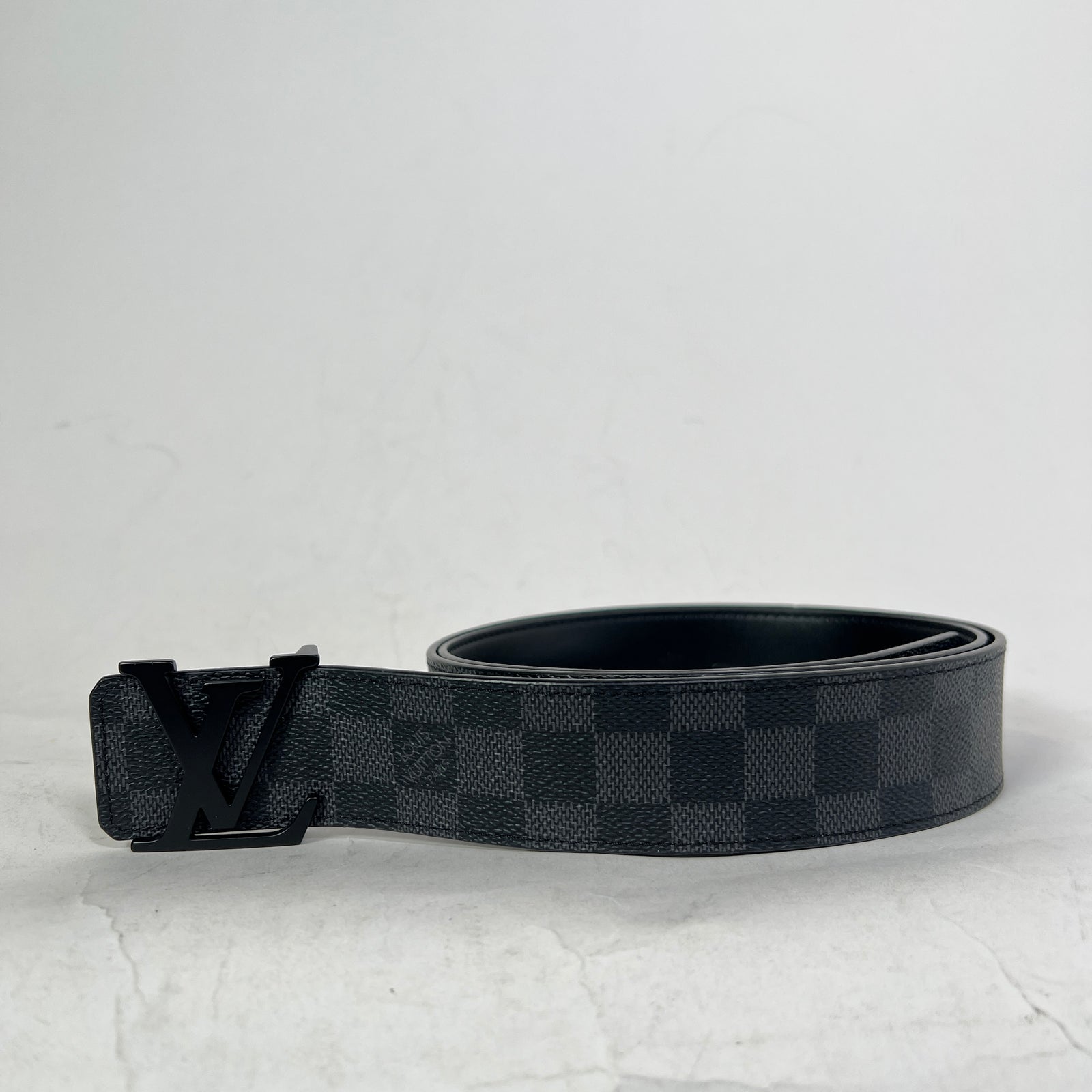 Louis Vuitton Damier Graphite LV Initiales 40MM Belt