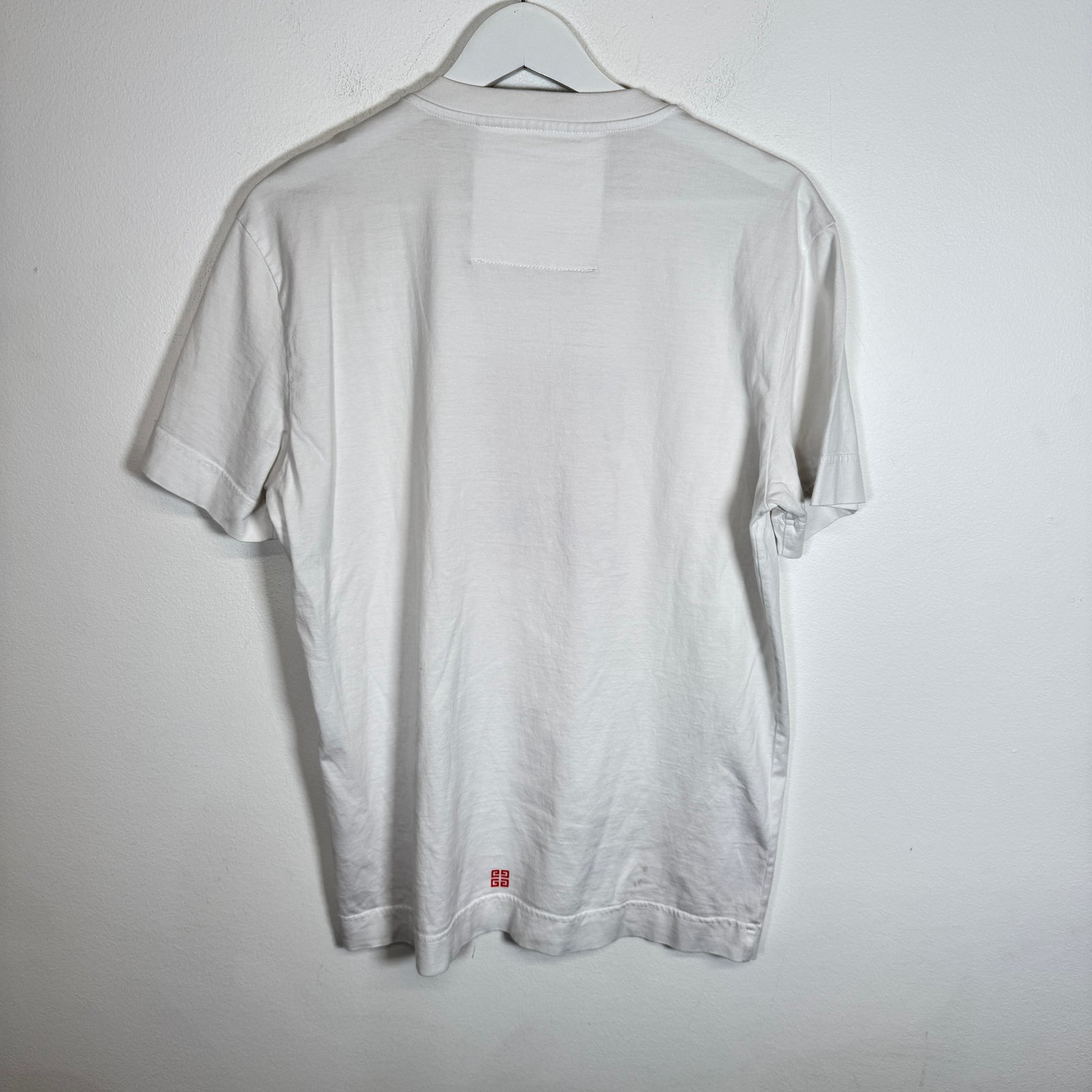 Givenchy White/Red 4G Logo Tee Size L