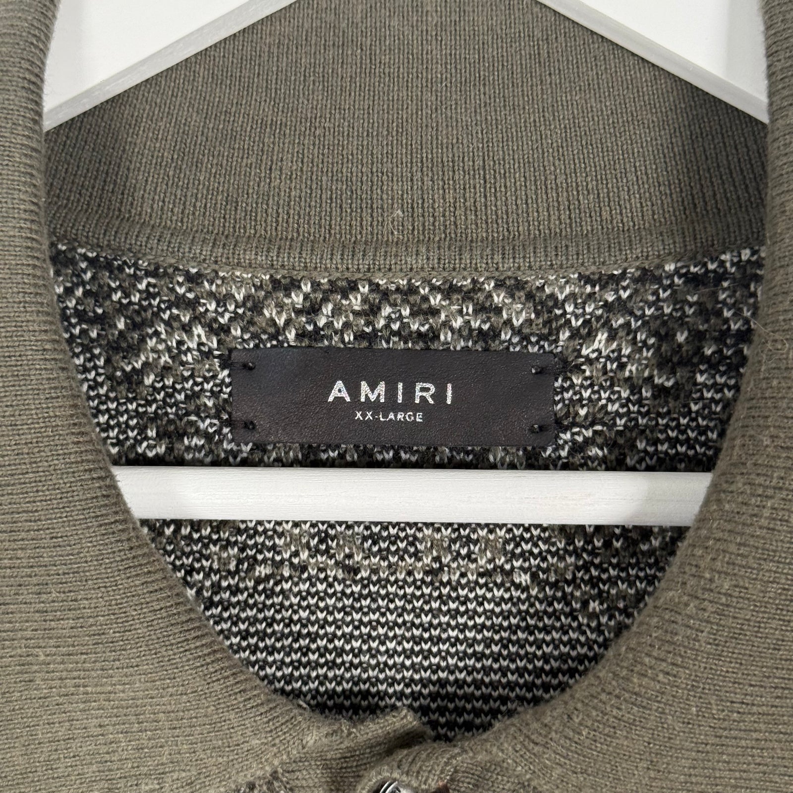 Amiri Brown Knit Polo Size XXL