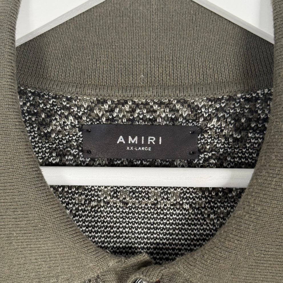 Amiri Brown Knit Polo Size XXL