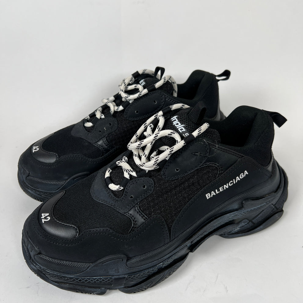 Balenciaga Black Triple S Sneaker Size 42