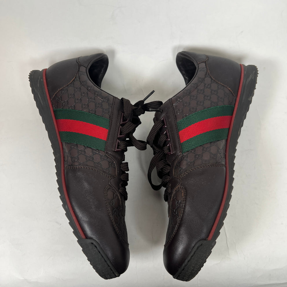 Gucci Chocolate Guccissima Sneaker Size 8.5