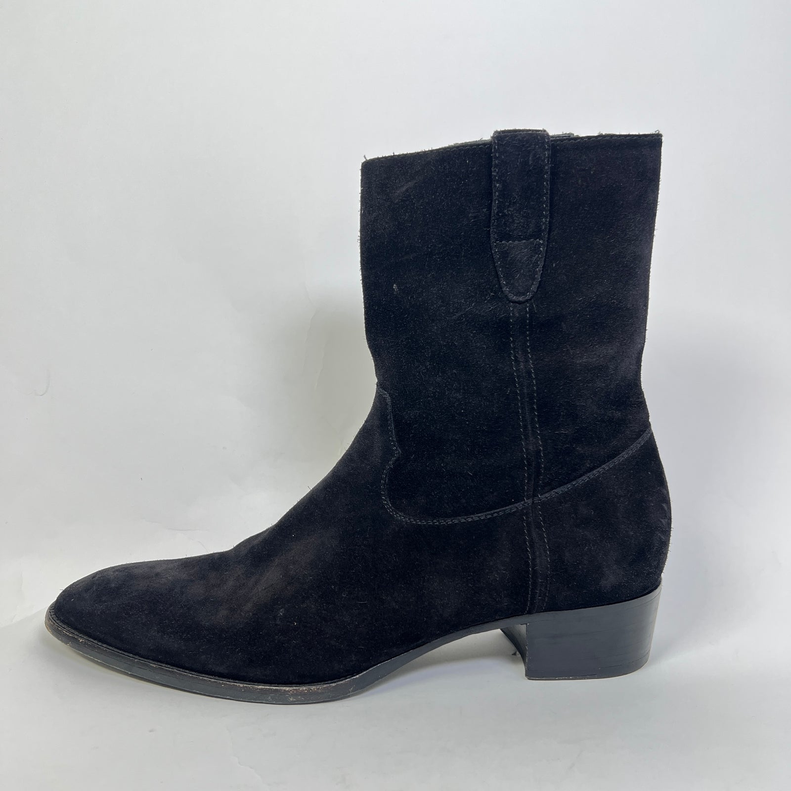 Saint Laurent Black Jodhpur Suede Boots Size 45