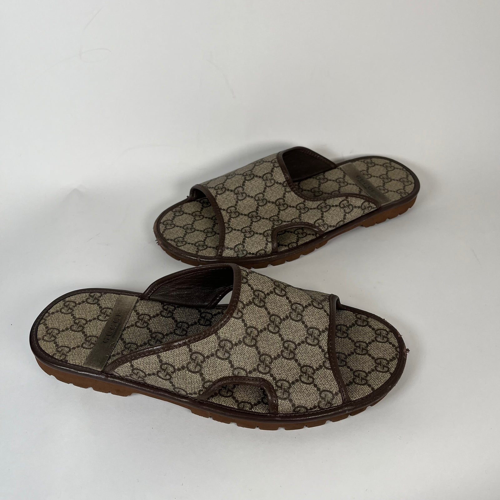 Gucci GG Supreme Tofflor Sandals Size 10