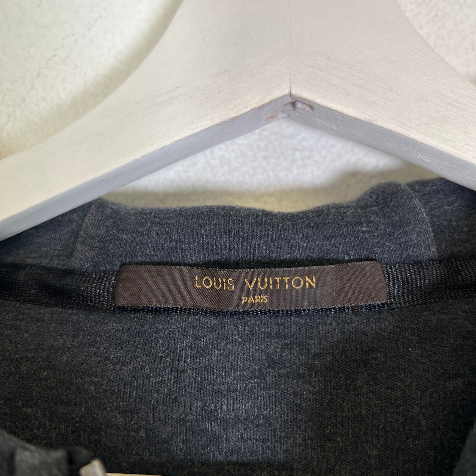Louis Vuitton Vintage 'King Of Trunk Makers' Patch Zip-Up Hoodie