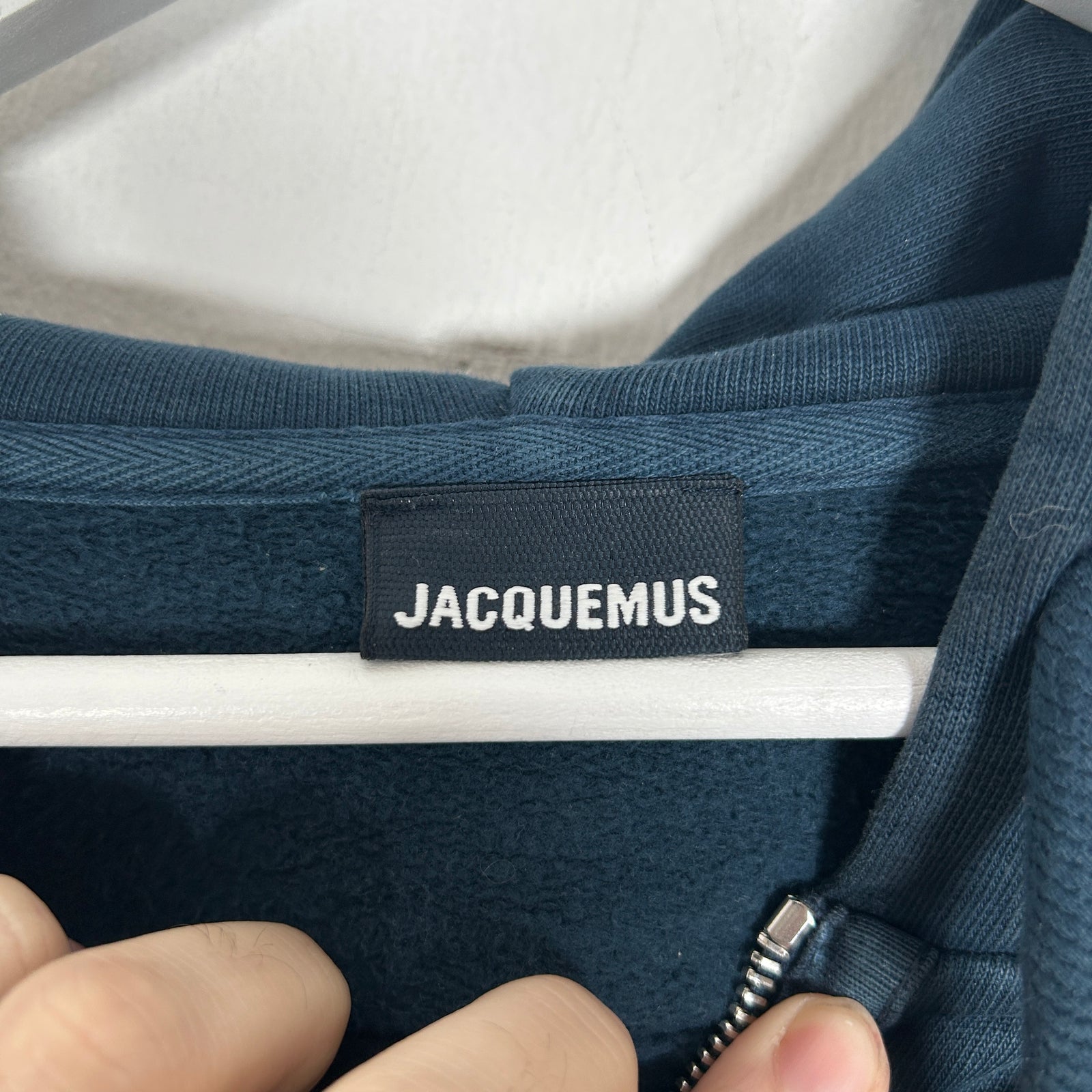 Jacquemus Navy Seam Hoodie Size L