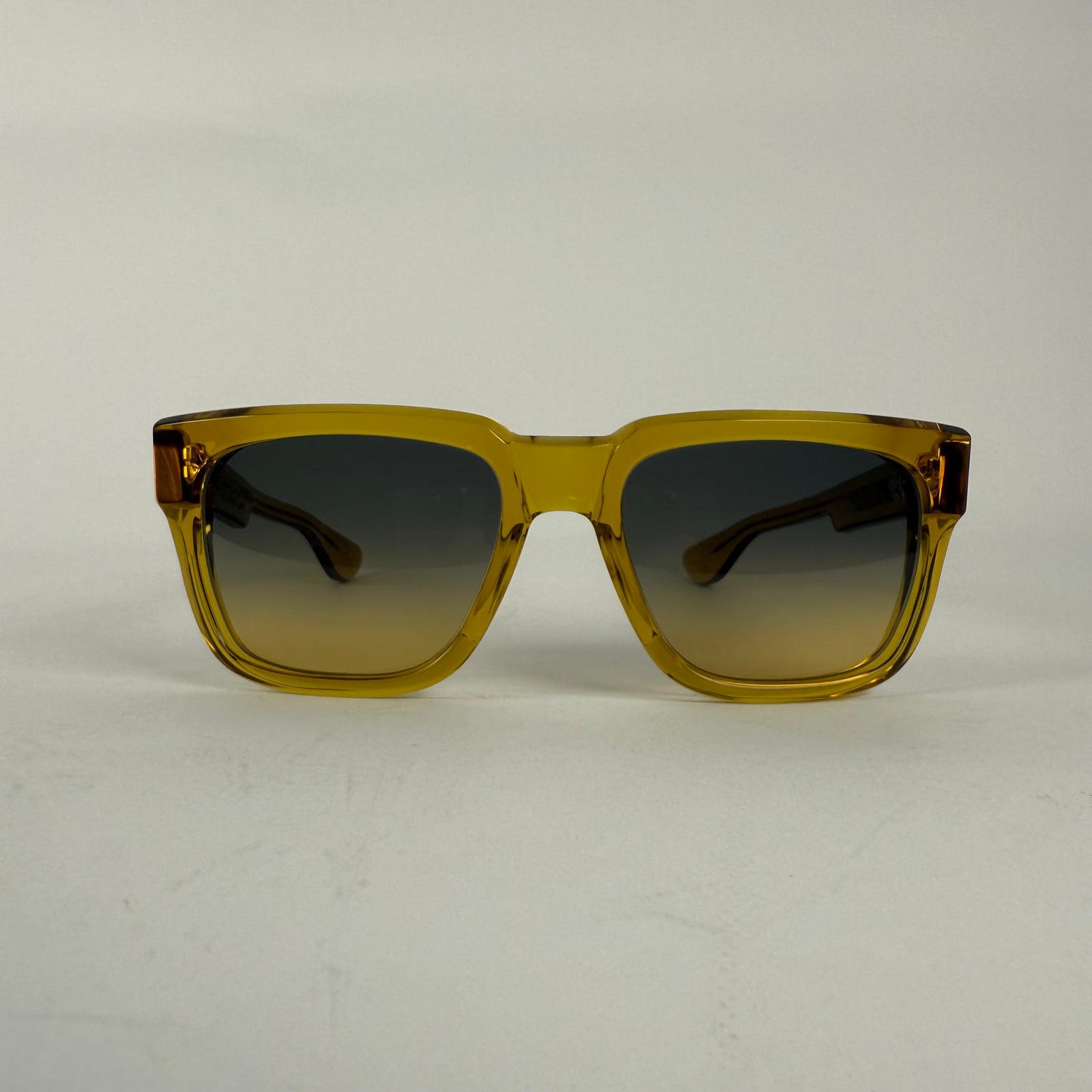 Chrome Hearts Yellow 18k Gold Box Officer Sunglasses