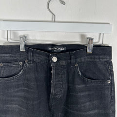 Balenciaga Grey-Wash Straight Fit Jeans Size 29