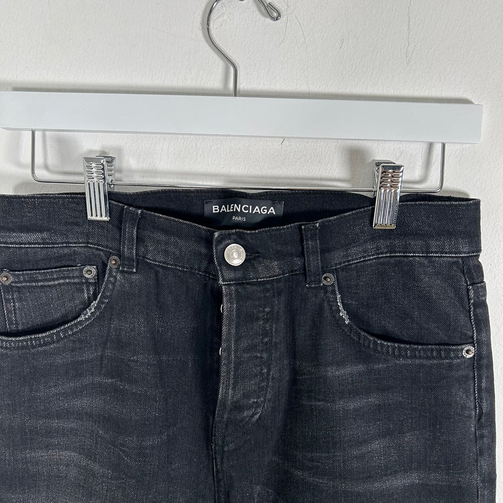 Balenciaga Grey-Wash Straight Fit Jeans Size 29