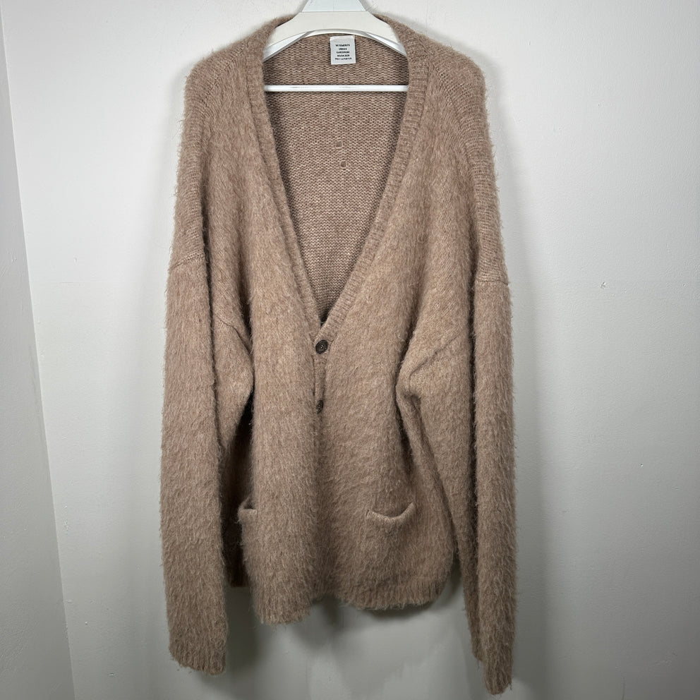 Vetements FW/20 Kurt Cobain Beige Knit Caradigan