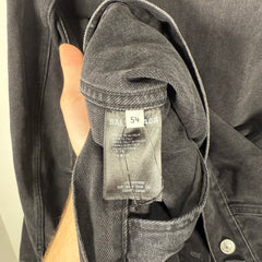 Balenciaga Spell Out Logo Black Jean Jacket Size XL