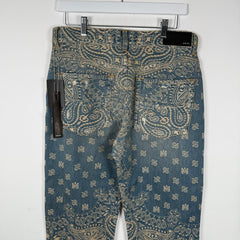 Amiri Bandana Paisley Denim Pants Size 30