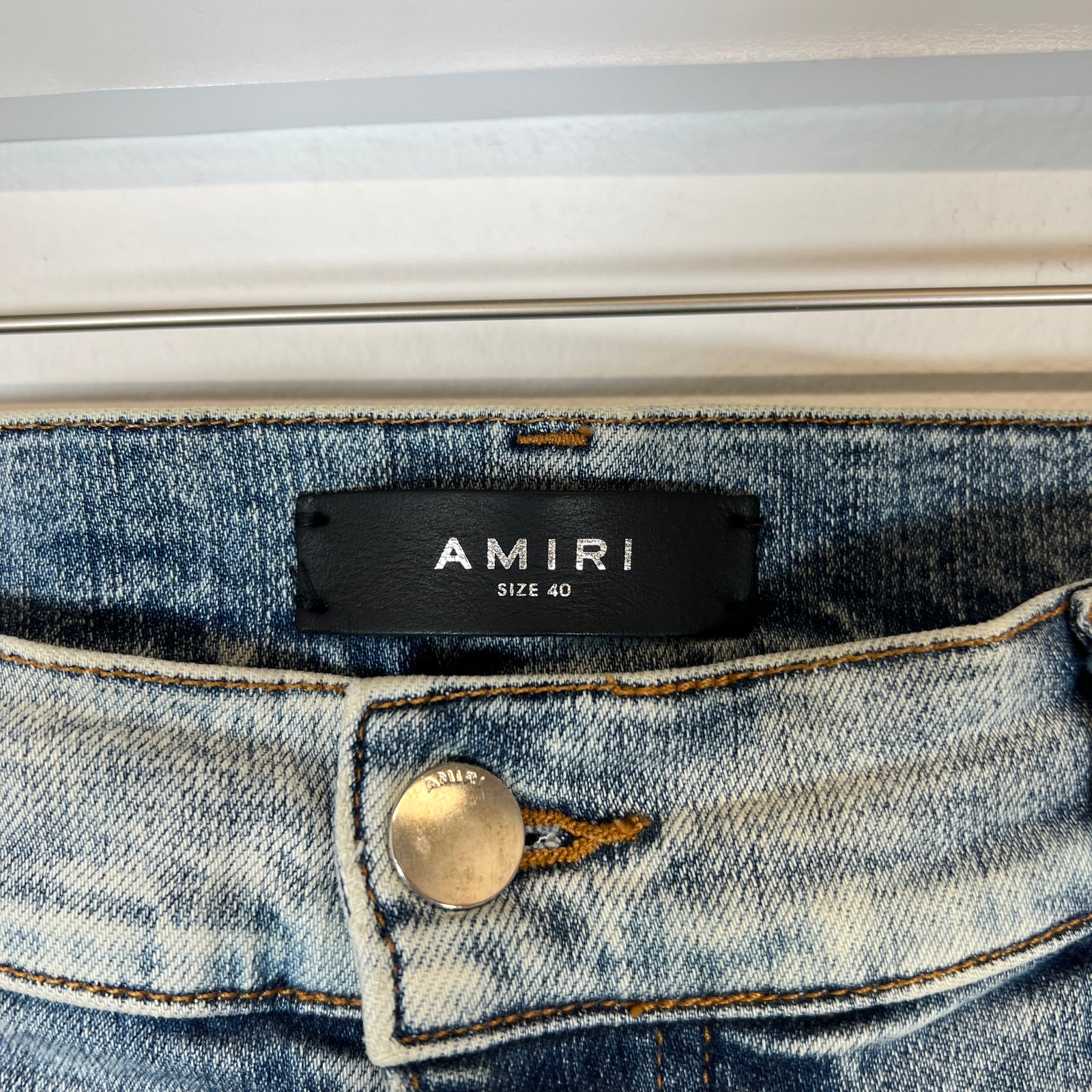 Amiri Mx-1 Blue Patch Jeans Size 40