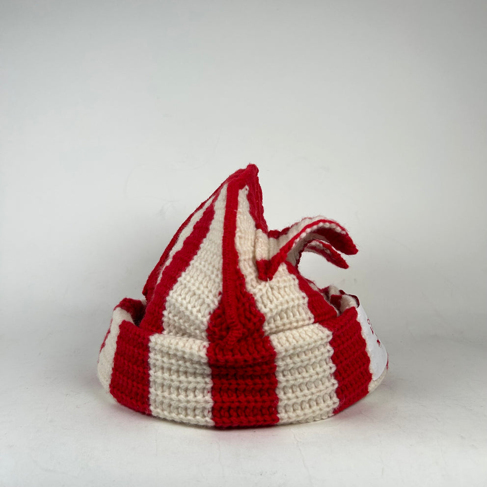 Charles Jeffrey Loverboy Red Striped Ears Beanie