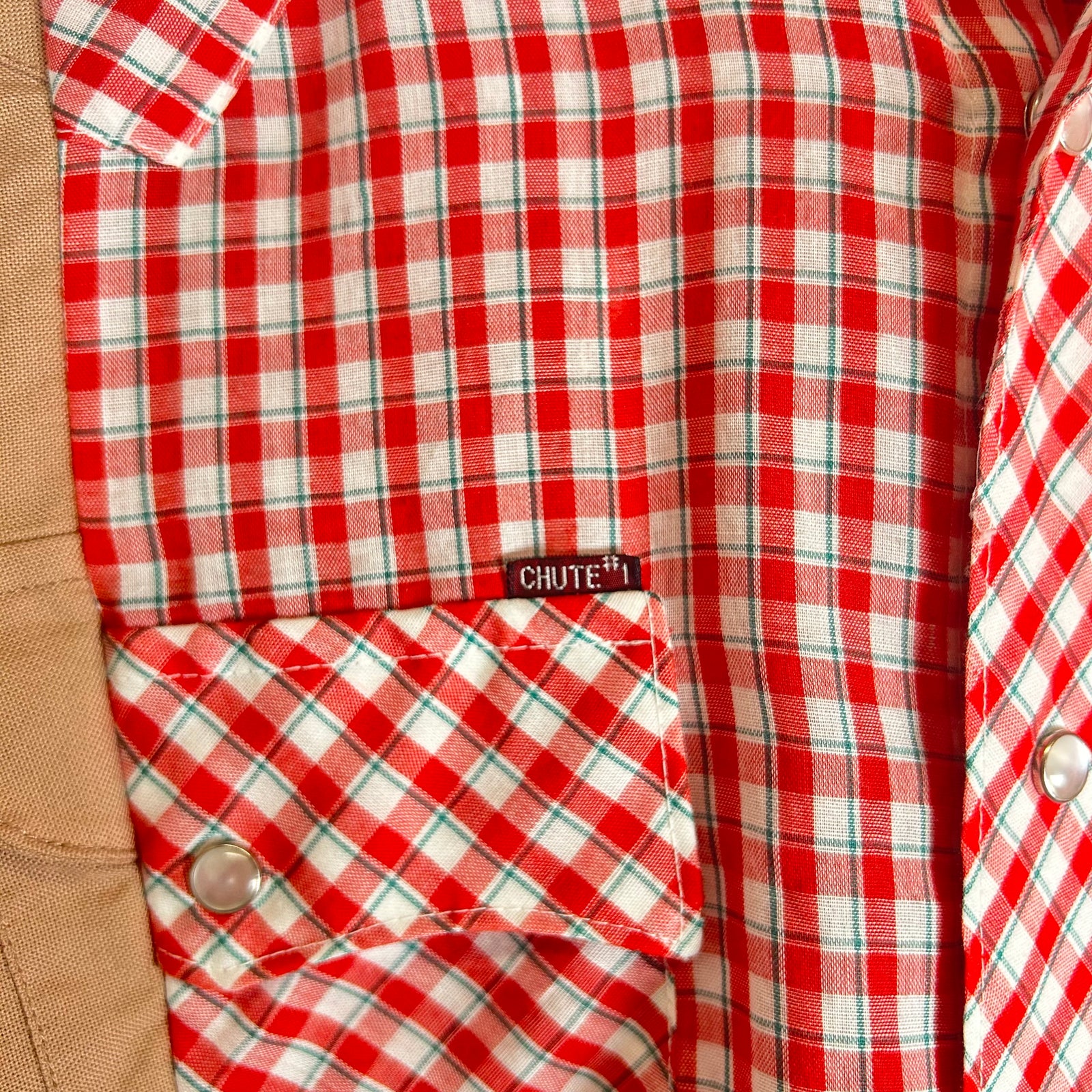 Needles Khaki Rebuild Flannel Shirt Size S