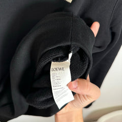 Loewe Black Embroidered Logo Sweater Size L