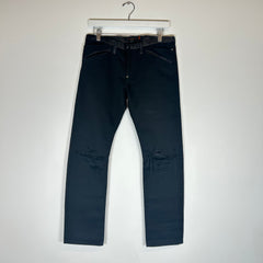 Undercover AW05 Black Cummerbund Distressed Jeans Size 2
