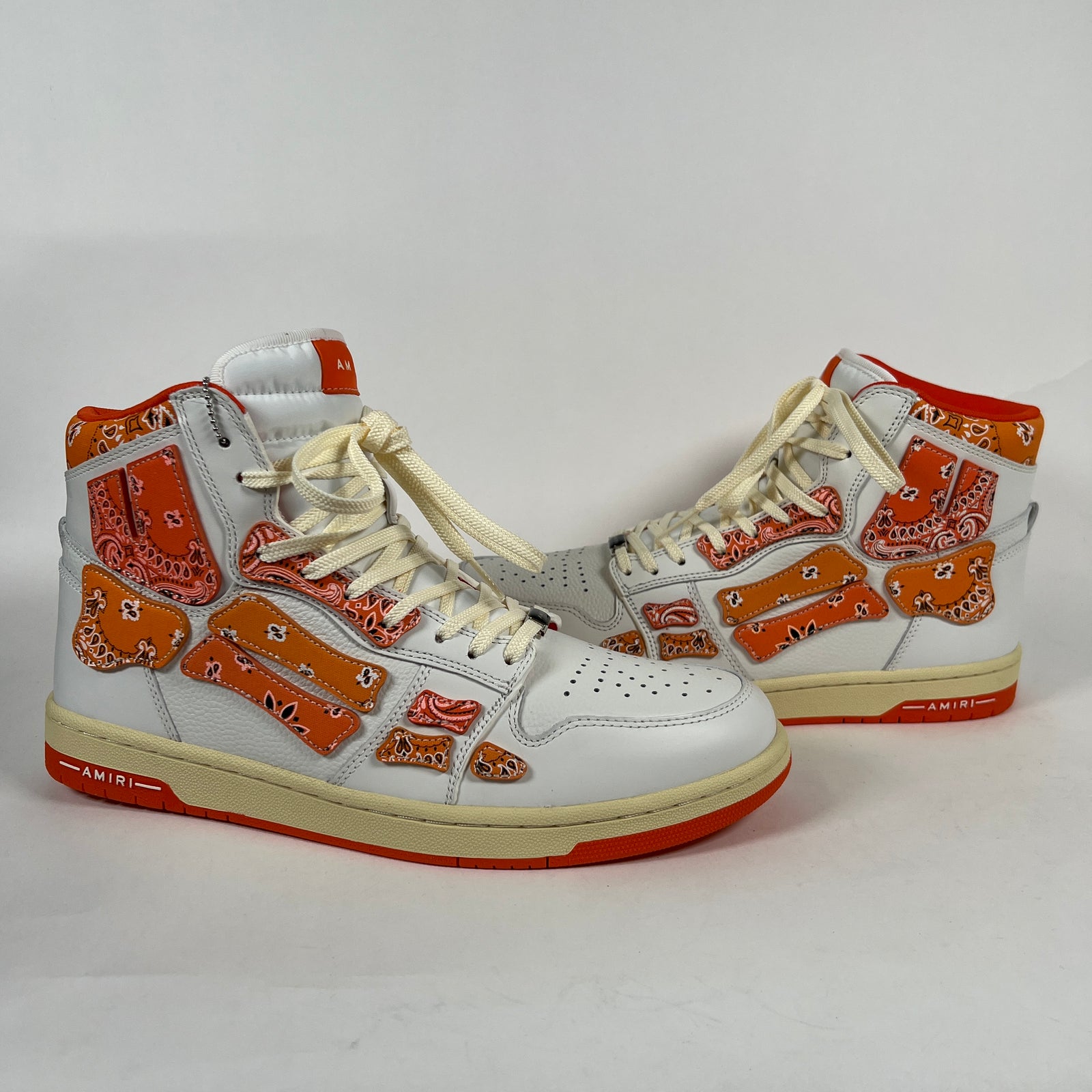 Amiri Orange Bone HighTop Sz 12