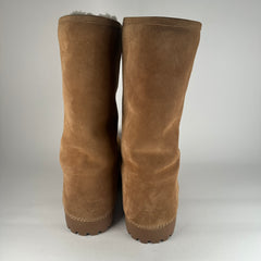 Balenciaga Brown Alaska Fur Boots Size 11