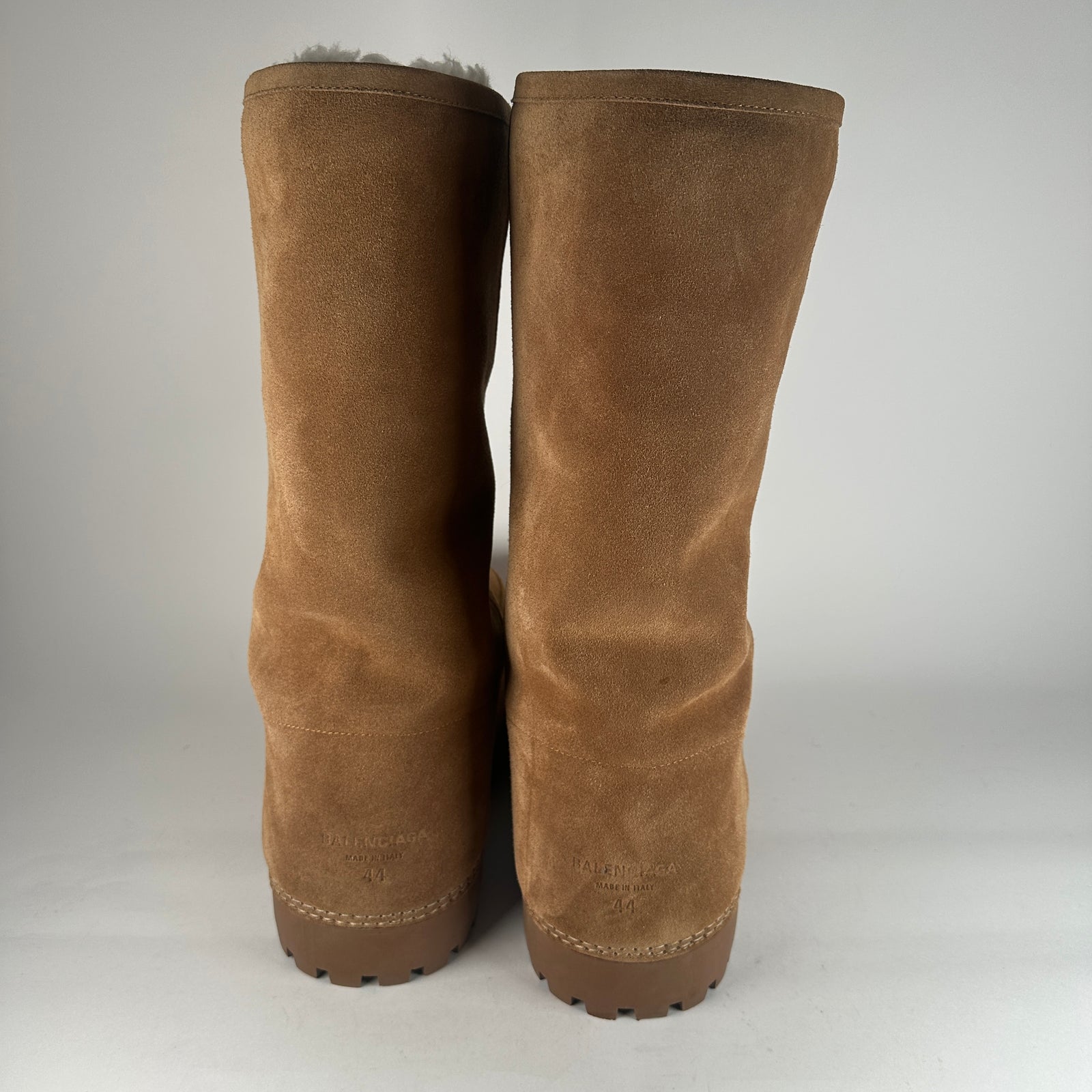 Balenciaga Brown Alaska Fur Boots Size 11
