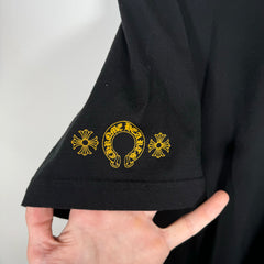 Chrome Hearts Gold Logo Black T-Shirt Size L
