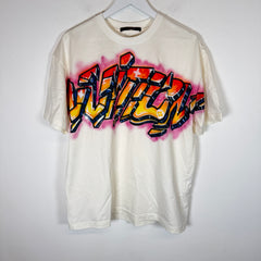 Louis Vuitton x Virgil Abloh White Graffiti Logo T-Shirt Size M