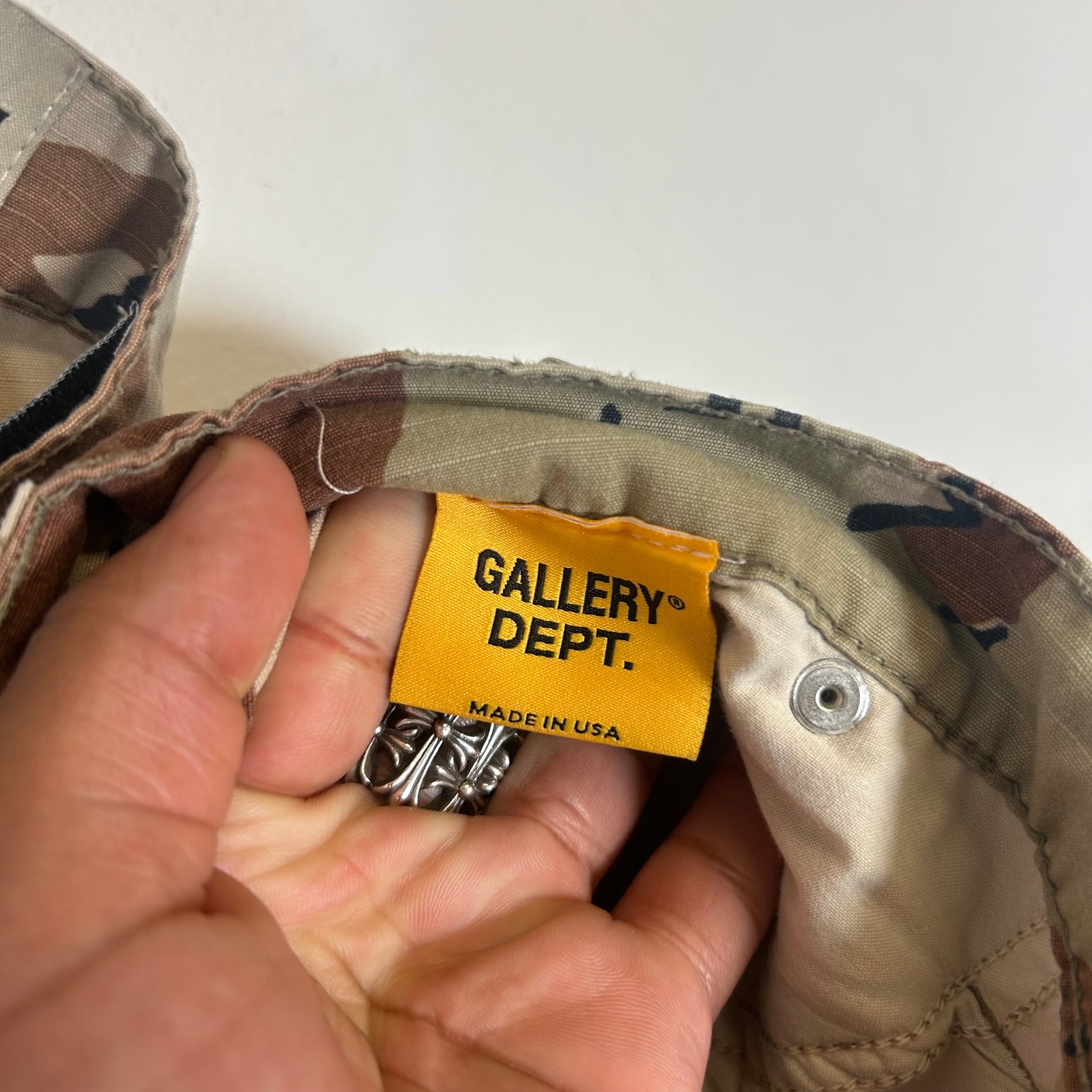Gallery Dept Chocolate Chip Camo Flared Carpenter Pants Size 33