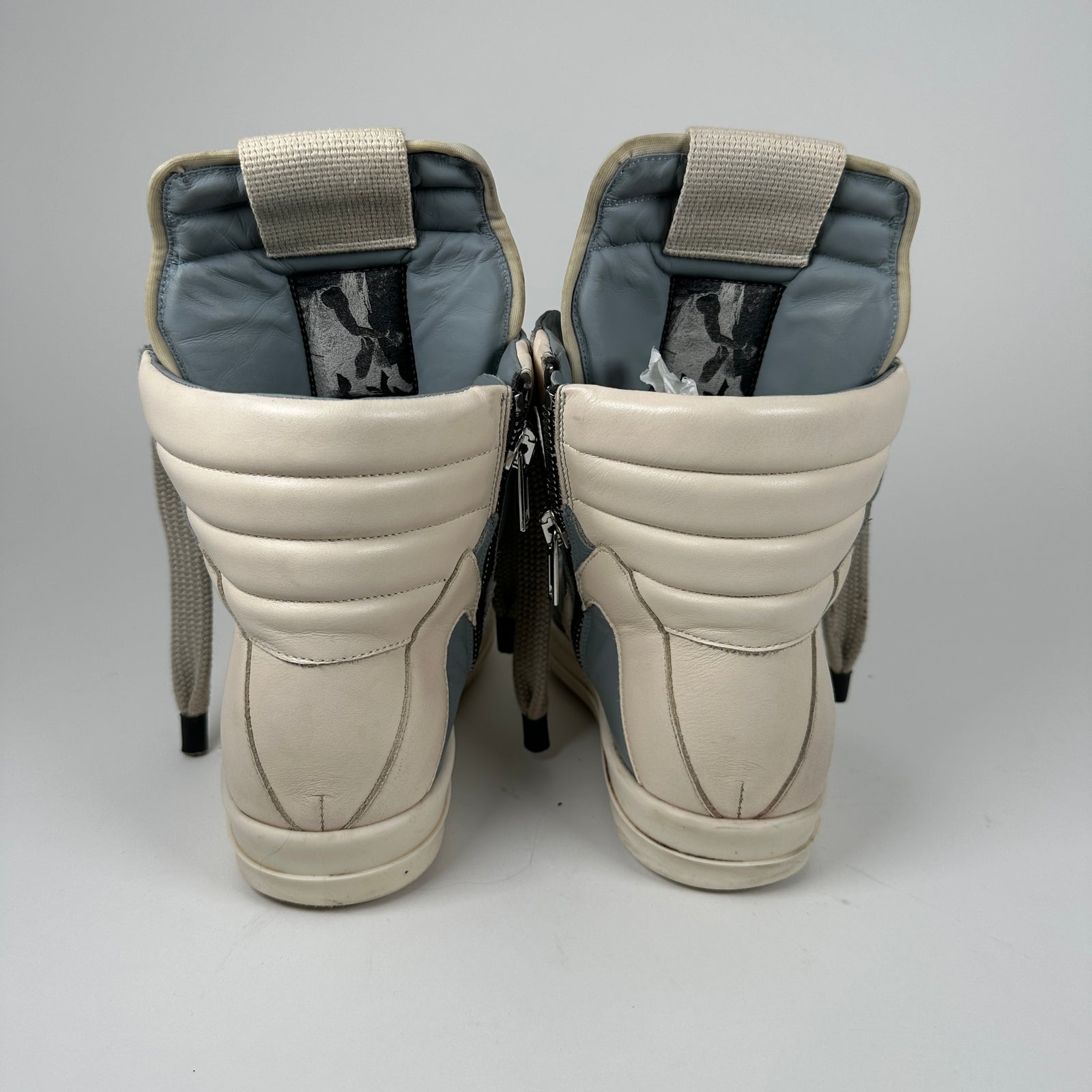 Rick Owens Jumbo Lace Geobasket Pale Blue Size 9