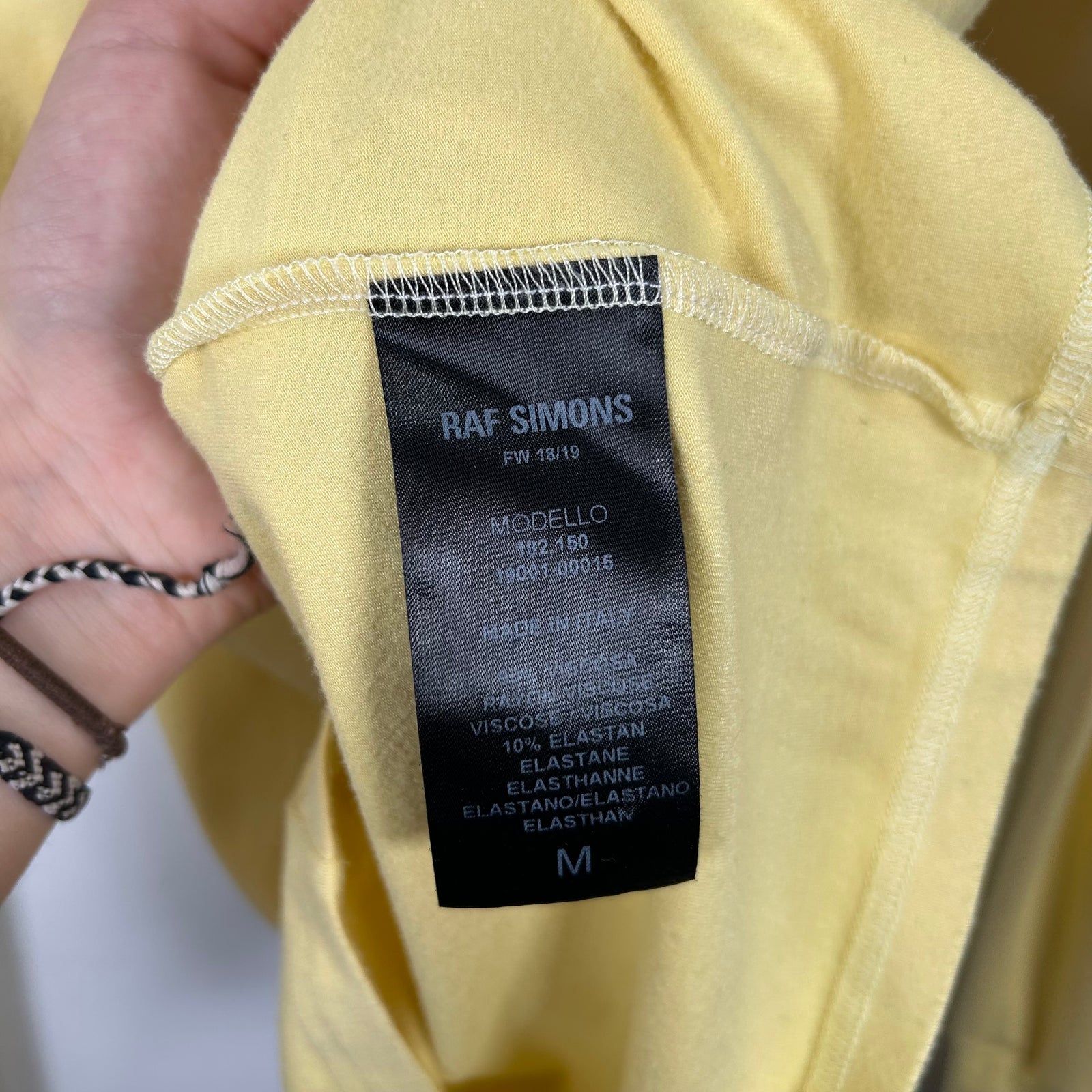 Raf Simons Yellow Turtleneck Shirt Size M