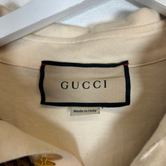Gucci Brown/Cream GG Polo Size S