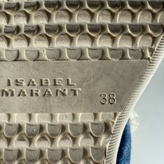 Isabel Marant Blue Bekkett Denim Sneakers Size 38
