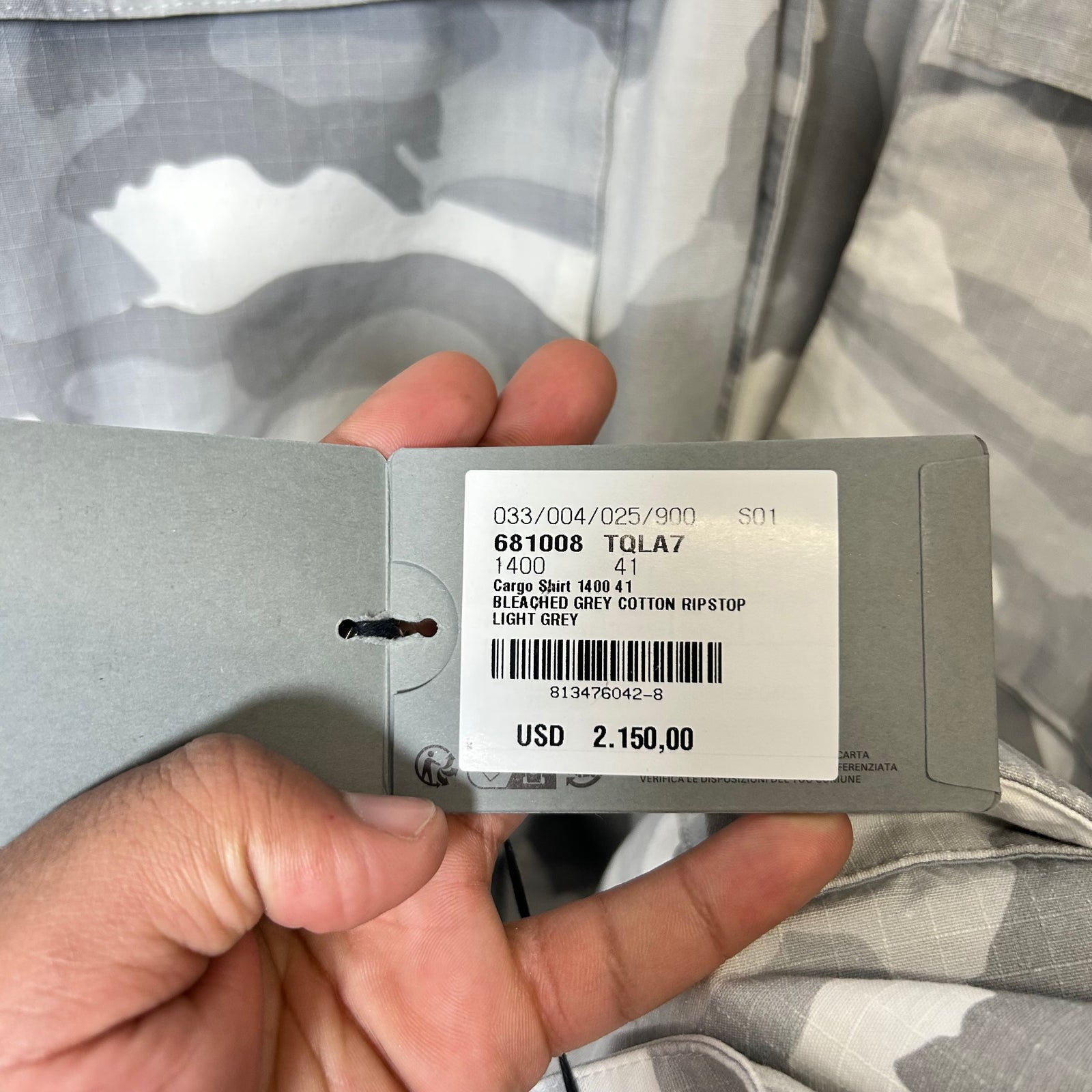 Balenciaga Snow Camo Oversized Jacket Size OS