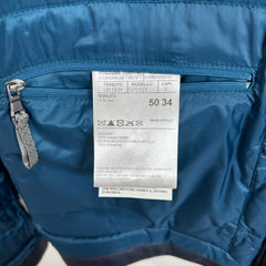 Canalli Blue Leather Zip-Up Jacket Size 50