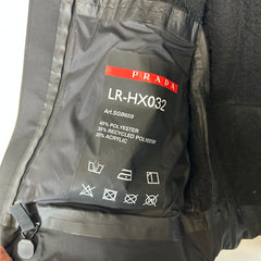 Prada Black Recycled Fleece Technical Jacket Size S