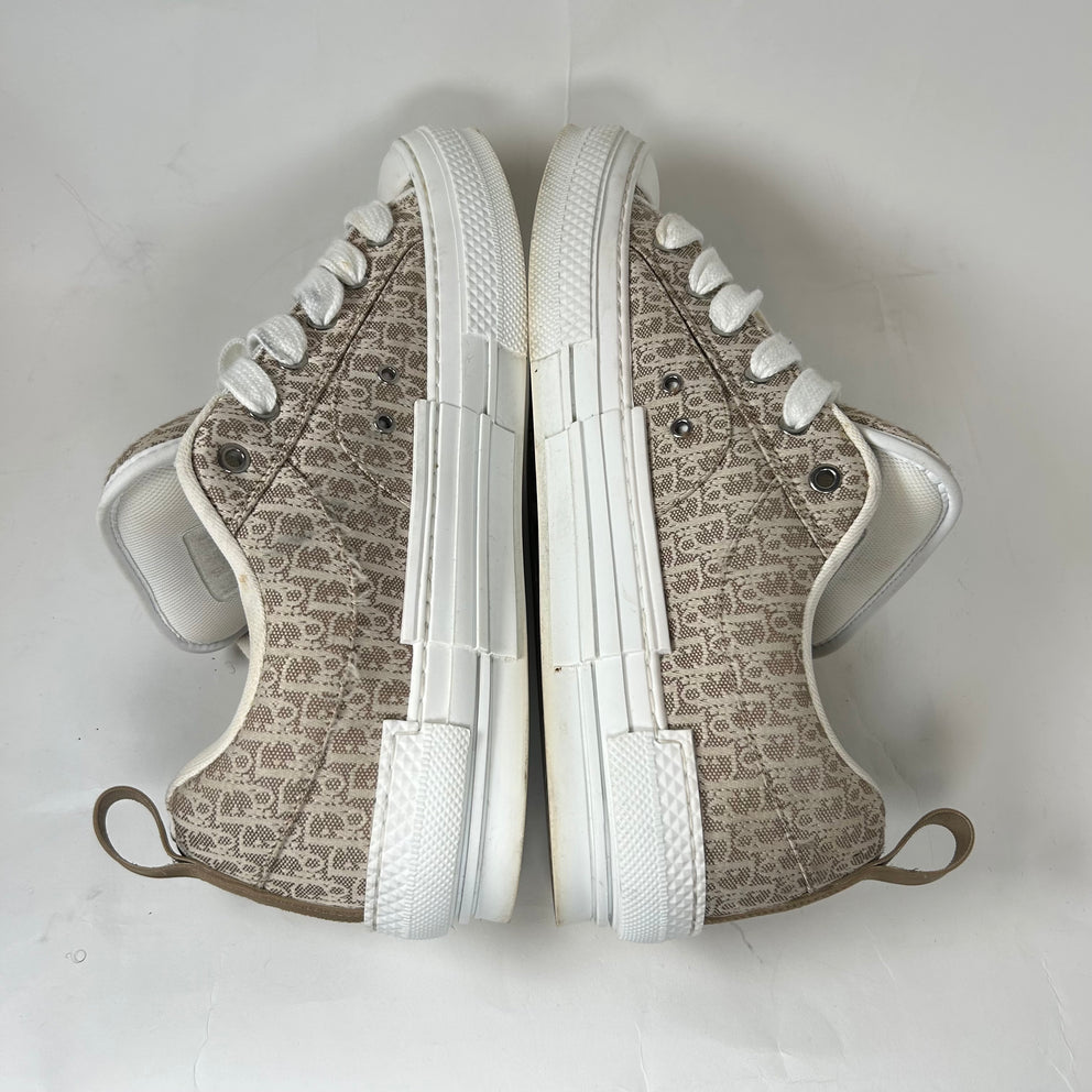 Dior B23 Beige Skater Oblique Low-Top Sneaker Size 45