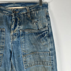 Rick Owens Vintage Slab Blue Distressed Jeans Size 30