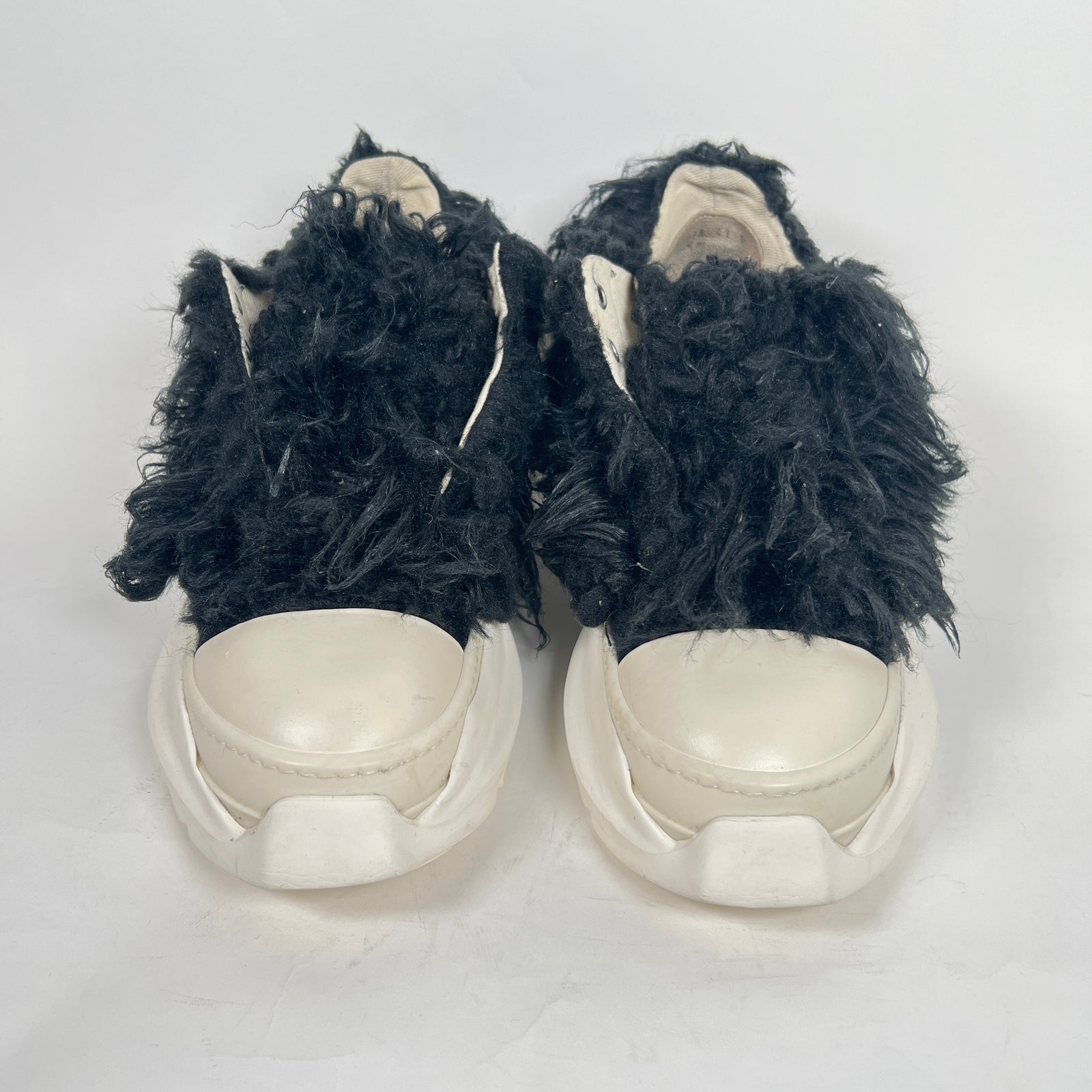 Rick Owens Black/White Fur Abstact Ramones Size 41
