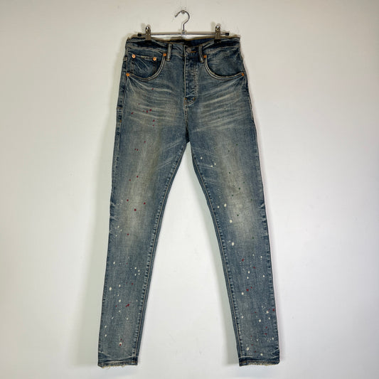 Purple Brand Lightwash Paint Splatter Jeans Size 30