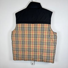 Burberry Check Reversible Down Vest Size S