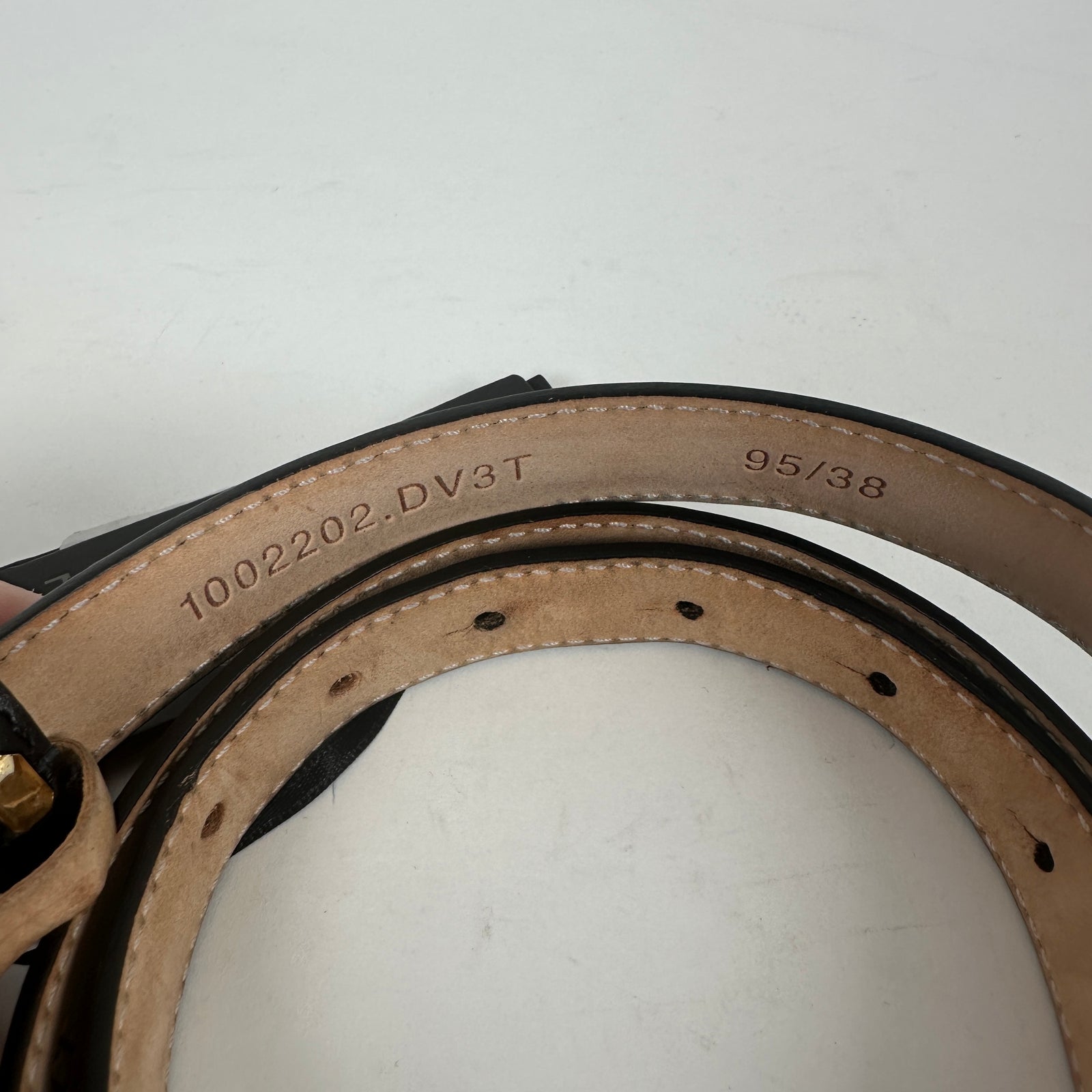 Versace Black/Gold Logo Belt Size 36