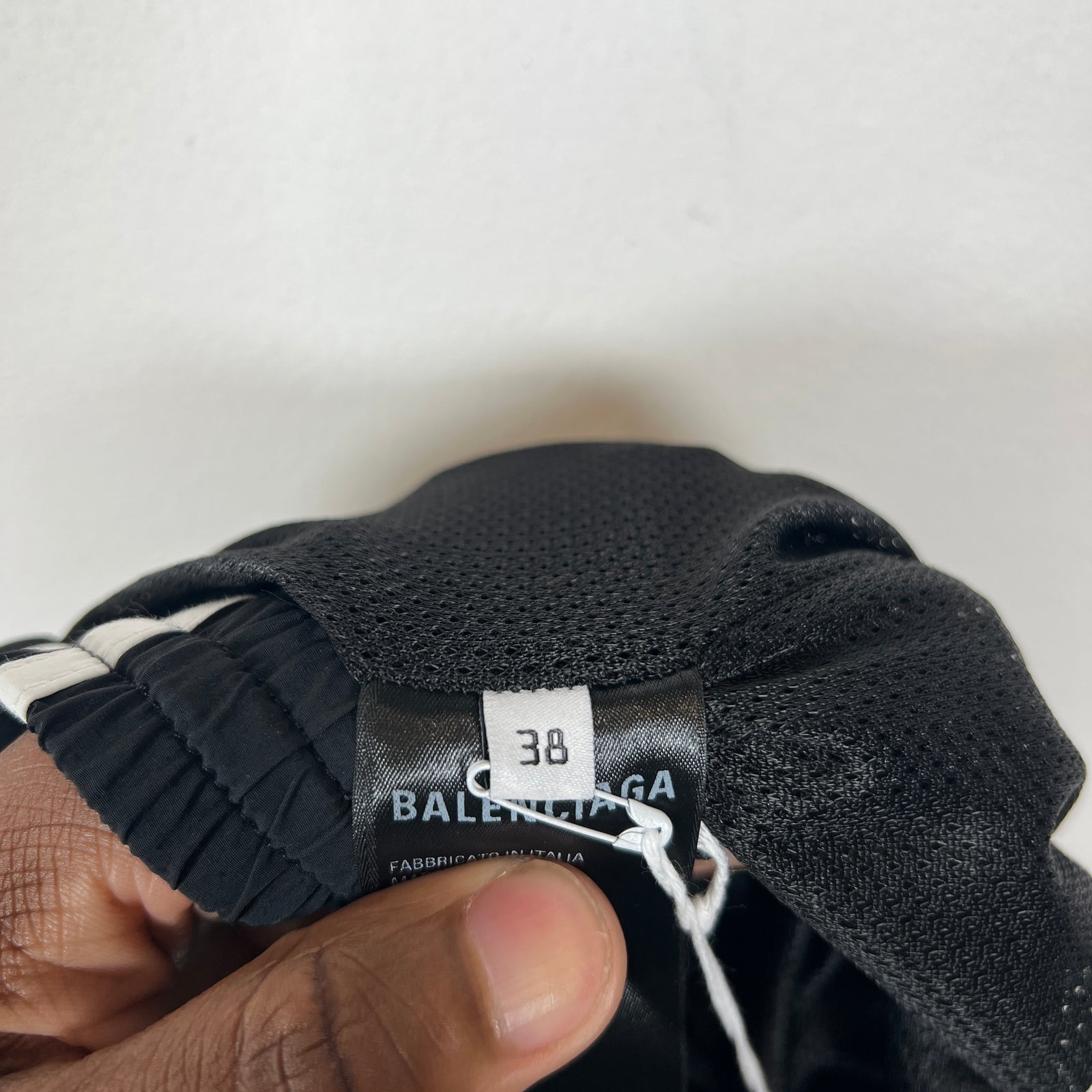 Balenciaga x Adidas Black Striped Nylon Track Pants Size 30